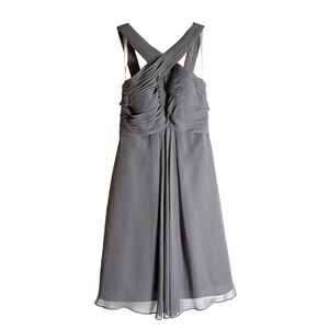 Azazie Gray Sleeveless Dress